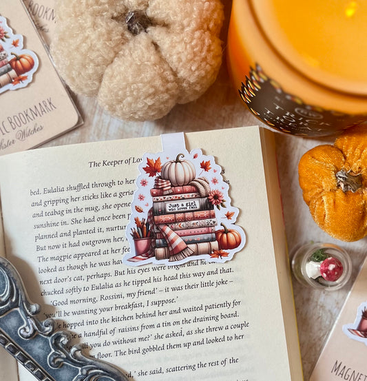 Fall Girl Magnetic Bookmark